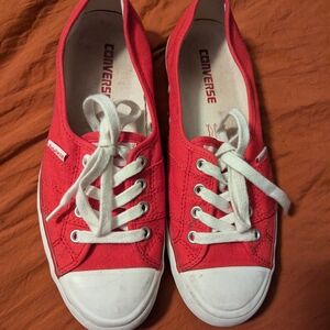 Converse Women's Red Canvas Sneakers